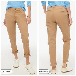 J. Crew Women's Tan Laney Chinos Pants Straight Leg size 14 Style G9865